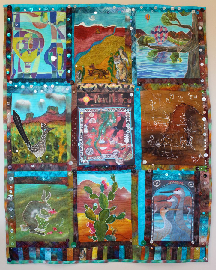 New Mexico Silk Painters Guild Quilt